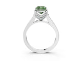 White gold Fancy Green Cushion  Brilliant Cut Diamond Engagement Ring with Pavé Band and Four-Prong Setting_52