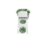 White gold Fancy Green Cushion Cut Brilliant Channel-Set Diamond Ring with Bezel Prong Setting_17