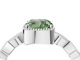 White gold Fancy Green Cushion  Cut Diamond Milgrain Marquise Band with Prong Setting_7