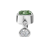 White gold Fancy Green Cushion  Cut Diamond Milgrain Marquise Band with Prong Setting_8