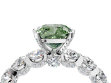 White gold Fancy Green Cushion Cut Diamond Side Stone Engagement Ring with Four-Prong Setting_28