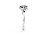 White gold Fancy Green Cushion Cut Diamond Solitaire Engagement Ring with Four-Prong Setting and Classic Band_21