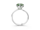 White gold Fancy Green Cushion Cut Diamond Solitaire Engagement Ring with Four-Prong Setting and Classic Band_35