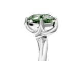 White gold Fancy Green Cushion Cut Diamond Solitaire Engagement Ring with Four-Prong Setting and Classic Band_37