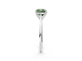 White gold Fancy Green Cushion Cut Solitaire Diamond Ring with Six-Prong Setting and Classic Band_45