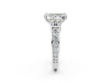 White gold Fancy Green Cushion  Halo Diamond Engagement Ring with Split Shank and Four-Prong Setting_72