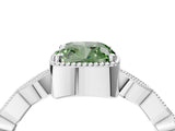 White gold Fancy Green Cushion  Milgrain Marquise Diamond Twist Band Ring_65