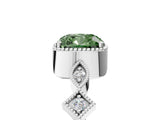 White gold Fancy Green Cushion  Milgrain Marquise Diamond Twist Band Ring_67