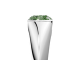 White gold Fancy Green Cushion  Solitaire Tension Set Diamond Ring_25