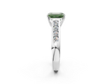 White gold Fancy Green Emerald  Brilliant Channel-Set Solitaire Ring with Four-Prong Setting_22