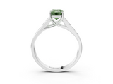 White gold Fancy Green Emerald  Brilliant Channel-Set Solitaire Ring with Four-Prong Setting_23