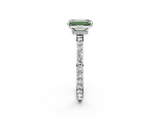 White gold Fancy Green Emerald  Brilliant Pavé Band Solitaire with Four-Prong Setting_55