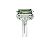 White gold Fancy Green Emerald  Brilliant Solitaire Engagement Ring with Six-Prong Setting and Classic Band_25