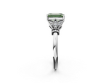 White gold Fancy Green Emerald  Brilliant Solitaire with Pave Band and Four-Prong Setting_22