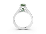 White gold Fancy Green Emerald  Cut Channel Set Solitaire Engagement Ring with Prong Setting_23
