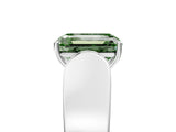 White gold Fancy Green Emerald Cut Cut Diamond Channel Set Solitaire Ring with Four-Prong Setting_65