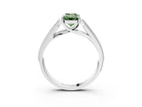 White gold Fancy Green Emerald Cut Cut Pave Split Shank Engagement Ring with Four-Prong Setting_15