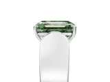 White gold Fancy Green Emerald Cut Diamond Channel Set Solitaire Ring with Four-Prong Setting_30