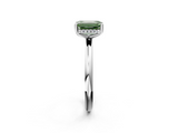 White gold Fancy Green Emerald  Cut Solitaire Engagement Ring with Four-Prong Setting and Classic Band_22