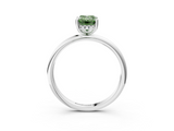 White gold Fancy Green Emerald  Cut Solitaire Engagement Ring with Four-Prong Setting and Classic Band_23