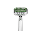 White gold Fancy Green Emerald  Cut Solitaire Engagement Ring with Four-Prong Setting and Classic Band_25