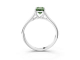 White gold Fancy Green Emerald Cut Solitaire Engagement Ring with Tapered Band and Four-Prong Setting_18