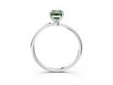 White gold Fancy Green Emerald  Cut Solitaire Engagement Ring with Thin Band and Four-Prong Setting_6