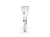 White gold Fancy Green Emerald Cut Solitaire Tension Set Diamond Ring with Split Shank Band_20