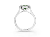 White gold Fancy Green Emerald  Diamond Cluster Halo Solitaire with Four-Prong Setting_91