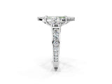 White gold Fancy Green Emerald  Halo Diamond Engagement Ring with Split Shank and Four-Prong Setting_57