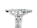 White gold Fancy Green Emerald  Halo Diamond Engagement Ring with Split Shank and Four-Prong Setting_60