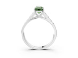 White gold Fancy Green Emerald  Solitaire Channel-Set Diamond Engagement Ring with Four-Prong Setting_35