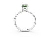 White gold Fancy Green Emerald  Solitaire Diamond Ring with 4-Prong Setting on a Classic Band_6