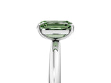 White gold Fancy Green Emerald  Solitaire Diamond Ring with Four-Prong Setting on a Plain Band_48