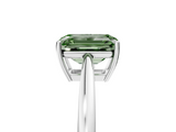 White gold Fancy Green Emerald  Solitaire Diamond Ring with Split Shank and Four-Prong Setting_25