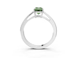White gold Fancy Green Emerald  Solitaire Diamond Ring with Split Shank and Four-Prong Setting_27