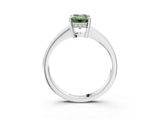 White gold Fancy Green Emerald  Solitaire Pavé Band Prong Setting Ring_52