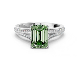 White gold Fancy Green Emerald  Solitaire Pave Split Shank Engagement Ring with Six-Prong Setting_37