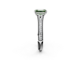 White gold Fancy Green Emerald  Solitaire Pave Split Shank Engagement Ring with Six-Prong Setting_39