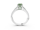 White gold Fancy Green Emerald  Solitaire Pave Split Shank Engagement Ring with Six-Prong Setting_40