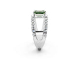 White gold Fancy Green Emerald  Solitaire Split Shank Pave Diamond Ring_50