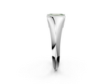 White gold Fancy Green Emerald  Solitaire Tension Set Diamond Ring_22
