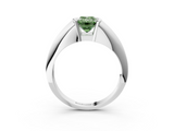 White gold Fancy Green Emerald  Solitaire Tension Set Diamond Ring_23