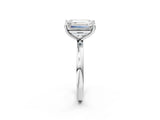 White gold Fancy Green Emerald  and Emerald Cut Toi Moi Ring with Prong Setting_48