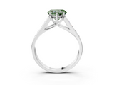 White gold Fancy Green Heart  Brilliant Channel-Set Solitaire Ring with Four-Prong Setting_20