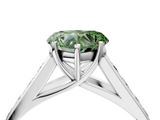 White gold Fancy Green Heart  Brilliant Channel-Set Solitaire Ring with Four-Prong Setting_21