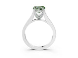 White gold Fancy Green Heart  Brilliant Cut Diamond Engagement Ring with Pavé Band and Four-Prong Setting_32
