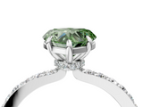 White gold Fancy Green Heart  Brilliant Pavé Band Solitaire with Four-Prong Setting_21