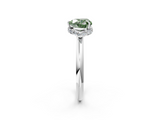 White gold Fancy Green Heart  Brilliant Solitaire Engagement Ring with Six-Prong Setting and Classic Band_2
