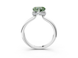 White gold Fancy Green Heart  Brilliant Solitaire Engagement Ring with Six-Prong Setting and Classic Band_3